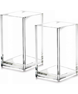 2 Pack Clear Acrylic Pencil Pen Holder Cup,Desk Accessories Holder,Makeu... - £9.18 GBP