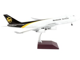 Boeing 747-400F Commercial Aircraft &quot;UPS Worldwide Services&quot; White with Brown T - £180.46 GBP