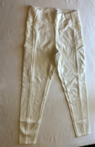 Athletic collection activewear Leggings Mesh panel Pocket White womens S... - $10.00