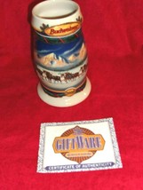 Budweiser 2000 Holiday Christmas Stein &quot;Holiday In The Mountains&quot; W/Box COA NW - £15.97 GBP