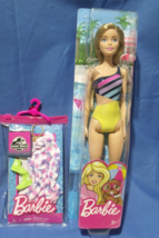 Toys New Mattel Barbie Doll 12 inches plus Dress Boots &amp; Necklace - £14.90 GBP