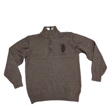 Retro U.S. Polo Assassin Mens Brown Embroidered Medium Sweater - Horse Logo- VTG - $26.94