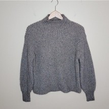 Ann Taylor | Gray &amp; Tan Metallic Knit Mockneck Sweater, womens size XL - $19.34