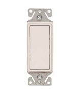 NEW COOPER 7503W DECORATIVE WHITE ROCKER SWITCH 15A 3 WAY 6730311 - £12.70 GBP