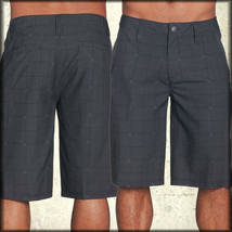 Affliction Forum Fleur Men Board Shorts Walk Swim Trunk Black Plaid NEW SZ 30-40 - £43.72 GBP