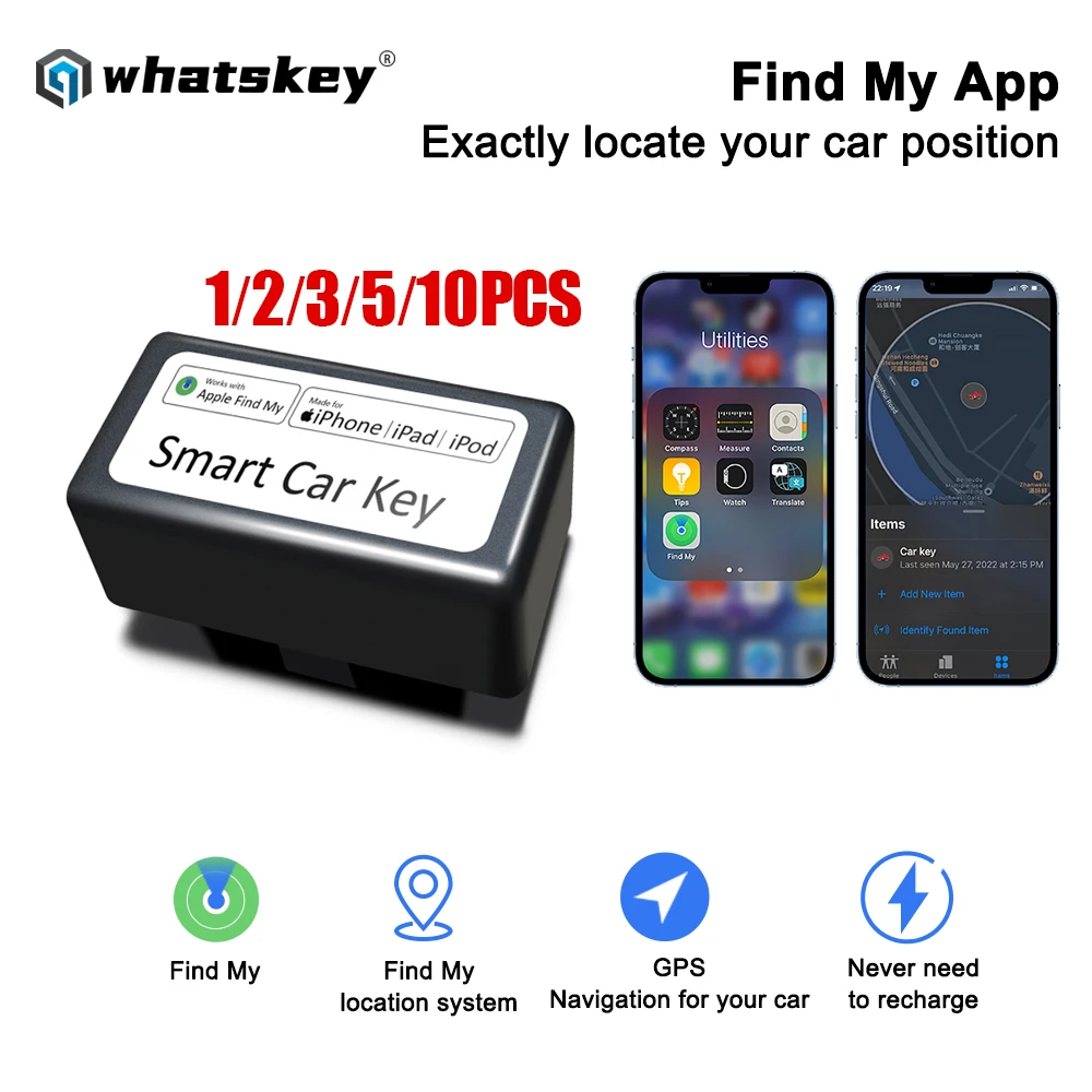 Universal Gps tracker Car mini OBD GPS Locator Tracker Find My Apple official - £13.63 GBP+