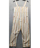 Billabong Jumpsuit Womens Large Multi Striped Cargo Pockets Front-Zip On... - $461.73 MXN