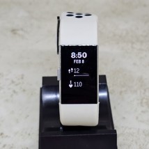 Fitbit Charge 2 Tracker Heart Rate Fitness Silver &amp; White NO CHARGER - £17.15 GBP