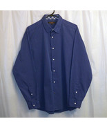 Ben Sherman Dress Shirt Men's 17 34/35 XL Blue Striped Long Sleeve - $7.91