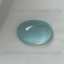 Natural Aquamarine Oval Cabochon 18.5X12.8mm Carolina Blue Color SI2 Clarity Loo - £1,226.43 GBP