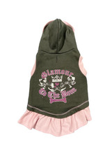 Puppy Dog Hoodie Medium Glamour to the Bone Pink &amp; Gray  Pink Glitter wi... - $14.45