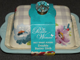 The Pioneer Woman Sweet Romance Blossoms Floral Double Butter Dish - $16.99