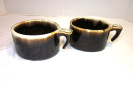 Vintage Pfaltzgraff Lot Of 2 Mugs Cups Gourmet Brown Drip Glaze Stoneware - £7.16 GBP