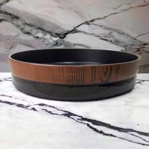 Vtg Japanese Lacquerware 10.5in Round Faux Wood Detail Mid-Century Modern Tray - £12.66 GBP