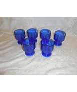 6 Vintage Cobalt Blue 8 oz Tumbler Glasses - €25,57 EUR