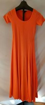 Ralph Lauren Black Label Orange Cotton Short Sleeve Long Dress size Medium - $122.76