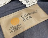 Vintage Bank Cash Bag Commerce Bank 10.5x6” Money Cash Deposit - £11.65 GBP