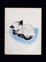 Sleeping Kitten by Clare Turlay Newberry 1930s Illustration of Siamese Cat Kitty - £6.29 GBP