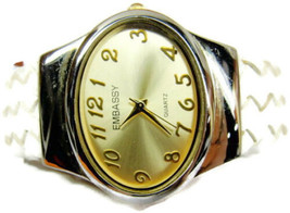 Embassy by Gruen White Wide Hing Cuff Bangle Bracelet Quartz New Bat Woman Watch - £27.45 GBP