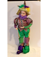 Mardi Gras 18&quot; Standing Moveable Musical Jester Doll - £31.44 GBP
