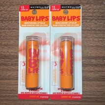 Lot of TWO Maybelline Baby Lips Moisturizing Lip Balm in 15 Cherry Me Hydrating - £9.34 GBP