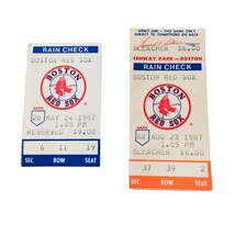 Vtg Lot of (2) Red Sox Twins Baylor Evans Hrbek Gaetti All HR Ticket Stubs 1987 - £37.92 GBP
