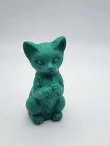 Vintage 1960s Vintage EPPY Rubber Squeak Toy Green Cat PB82 - $14.99