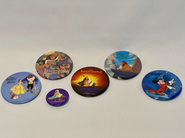 The Disney Store Cast Member Buttons - Commemorative Movie Buttons (Coll. of 6) - $29.00