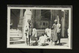 Vintage Postcard Real Photo RPPC Bombay India Street Beggers - £7.57 GBP