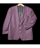Oscar de la Renta Studio Line Mens Wool Blend Blazer Purple Plum Vintage... - $95.65 CAD