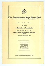 International High Noon Club Meeting of Master Masons 1972 Motorliner Ku... - £42.54 GBP