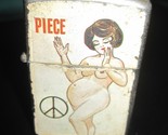 Vintage 1960s Pregnant HIPPE Chic Anti-War Flip Top PENGUIN Petrol Lighter  - $50.00