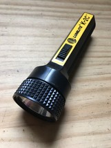 Vintage 1980s LUMILITE Flashlight K-2C Black/Yellow 6.5&quot;L - $8.90