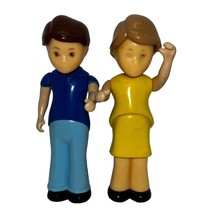 Little Tikes dollhouse vintage Yellow Skirt Mom &amp; Blue Outfit Dad Figures - £9.05 GBP
