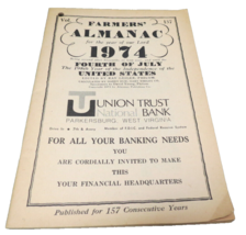 Farmer&#39;s Almanac 1974 Vol. 157 Union Trust National Parkersburg, WV Ad C... - £6.74 GBP