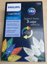 Philips 3 Light Effect C6 Battery Operated LED Lights - £14.18 GBP