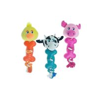 MPP Cute Barnyard Dog Toys Knotted Rope Bone Tug Choose Cow Duck Pig or All 3 10 - £12.06 GBP+