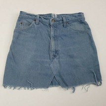 Levis 560 Skirt Waist Size 29 Denim Vintage Altered Jeans Upcycled Frayed Hem - £6.90 GBP