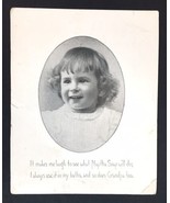 Stanton&#39;s Naptha Soap Advertising Trade Card~Little Girl (Read Description) - £7.90 GBP