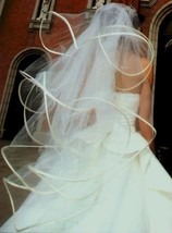 4T 4 Tier White Fingertip Bridal Wedding Dress Costume Party Tiara Veil v11 - £12.78 GBP