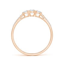 ANGARA Lab-Grown Ct 0.32 Diamond Three Stone Engagement Ring in 14K Soli... - £600.85 GBP