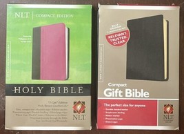 2x Compact NLT Bibles “I Can” Pink Brown Edition + Gift Bible - Both New... - £15.42 GBP