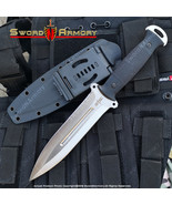 12&quot; Tactical Combat Knife 8CR13MOV Steel Fixed Blade G10 Handle Kydex Sh... - $29.68