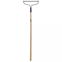 51 In. Wood Handle Steel 14-Tine Bow Rake - $30.74