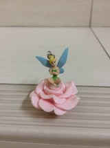 Disney Tinkerbell On Rose Figure Pendant. Peter Pan Theme. Pretty And RARE. - £15.72 GBP