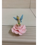 Disney Tinkerbell On Rose Figure Pendant. Peter Pan Theme. Pretty And RARE. - $19.99