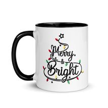 Funny Coffee Christmas Mug - Merry and Bright Christmas tree Color Mug, ... - £14.74 GBP+