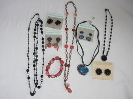 4 Jewelry Sets Vtg Draper&#39;s Damon&#39;s Necklace Clip on Earrings - £33.62 GBP