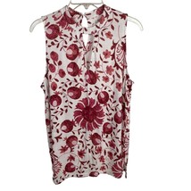 LOFT Outlet Women&#39;s Sleeveless Floral Top Keyhole Crew-Neck Size Small - $276.80 MXN