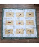 Beatrix Potter Quilt Peter Rabbit handmade embroidered baby nursery blan... - $56.04 CAD